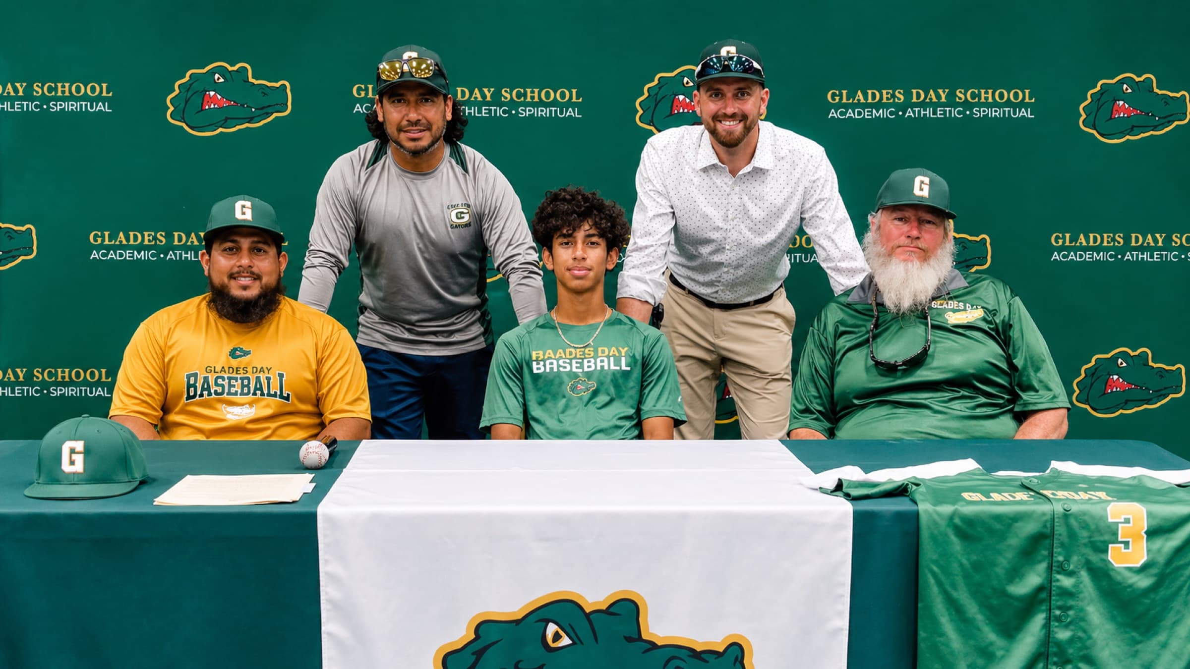 Rene Leon Jr. at a Glades Day School signing day